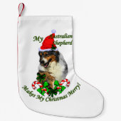 Australian Shepherd Christmas Kleiner Weihnachtsstrumpf (Vorderseite)