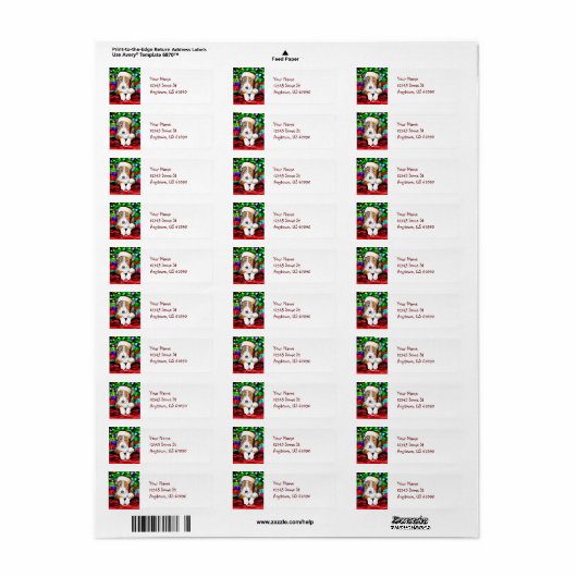 Australian Shepherd Christmas Labels (Vorne)