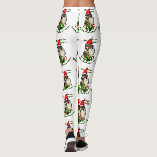 Australian Shepherd Christmas Leggings (Rückseite)