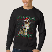 Australian Shepherd Christmas Lights Ugly Sweater  Sweatshirt (Vorderseite)