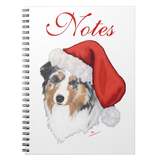 Australian Shepherd Christmas Notizblock (Vorderseite)