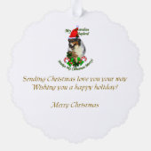 Australian Shepherd Christmas Ornament Karte (Rückseite)