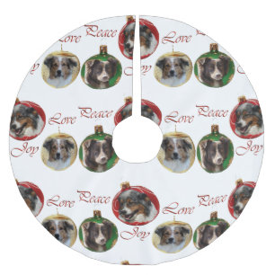 Australian Shepherd Christmas Polyester Weihnachtsbaumdecke