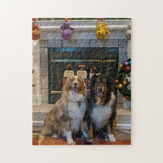 Australian Shepherd Christmas Puzzle (Vertikal)