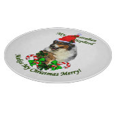 Australian Shepherd Christmas Schneidebrett (Ecke)