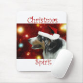 Australian Shepherd Christmas Spirit Mousepad (Mit Mouse)