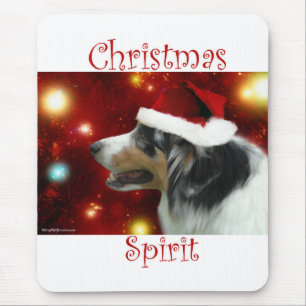 Australian Shepherd Christmas Spirit Mousepad
