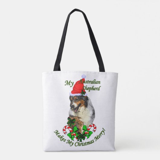 Australian Shepherd Christmas Tasche (Rückseite)