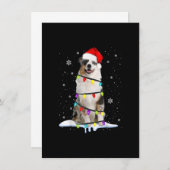 Australian Shepherd Christmas Tree Light Aussie Xm Einladung (Vorne/Hinten)