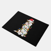 Australian Shepherd Christmas Tree Light Aussie Xm Fußmatte (Schrägansicht)