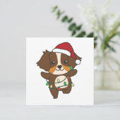 Australian Shepherd Christmas Winter Animals Feiertagskarte (Stehend Vorderseite)