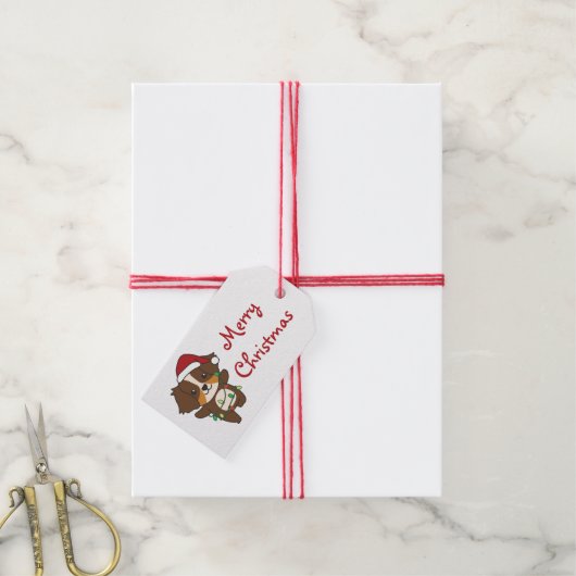 Australian Shepherd Christmas Winter Animals Geschenkanhänger (Mit Garn)