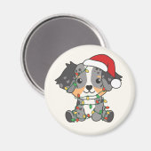 Australian Shepherd Christmas Winter Animals Magnet (Vorderseite/Rückseite)