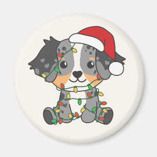 Australian Shepherd Christmas Winter Animals Magnet