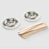 Australian Shepherd Christmas Wreath Festive Pup Fächer (Non-assembled)