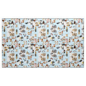 Australian Shepherd Collage Poly Poplin 60" Fabric Stoff (Yard (91,4 cm))