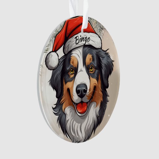Australian Shepherd Custom Christmas Ornament (Vorderseite)