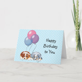 Australian Shepherd Custom Happy Birthday Card Karte