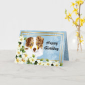 Australian Shepherd Custom Happy Birthday Card Karte (Gelbe Blume)