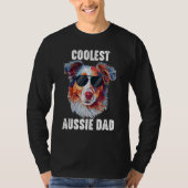 Australian Shepherd Dad Coolest Aussie Dad for Dog T-Shirt (Vorderseite)