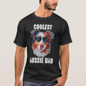 Australian Shepherd Dad Coolest Aussie Dad for Dog T-Shirt (Vorderseite)