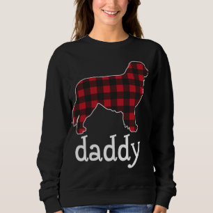 Australian Shepherd Daddy Christmas Red Kariert Au Sweatshirt