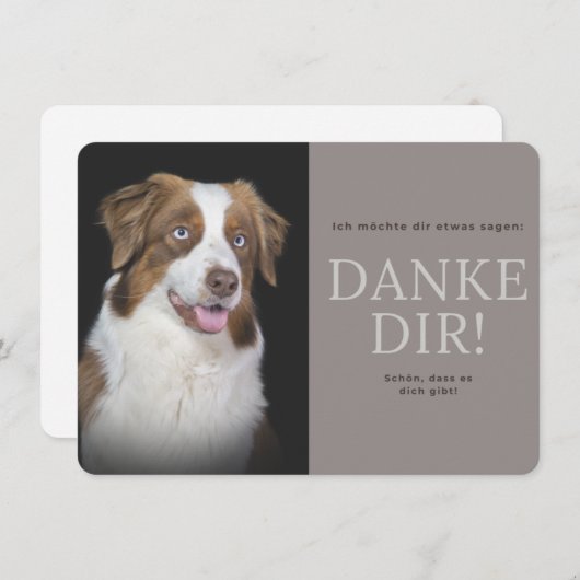 Australian Shepherd Dankeskarte (Vorne/Hinten)