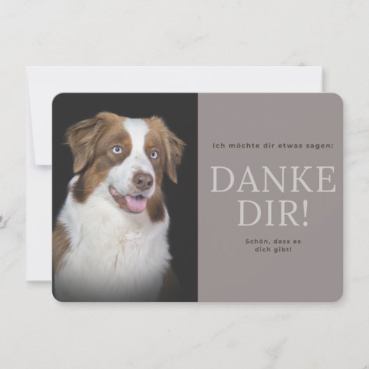 Australian Shepherd Dankeskarte (Vorderseite)