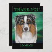 AUSTRALIAN SHEPHERD DANKESKARTE (Vorne/Hinten)