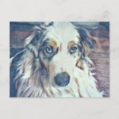 Australian Shepherd Digital Art Postkarte (Vorderseite)