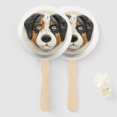 Australian Shepherd Dog 3D Inspiriert Fächer (Vorne und Hinten)