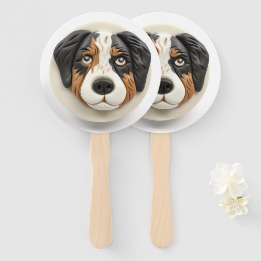 Australian Shepherd Dog 3D Inspiriert Fächer (Vorne und Hinten)