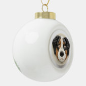 Australian Shepherd Dog 3D Inspiriert Keramik Kugel-Ornament (Links)