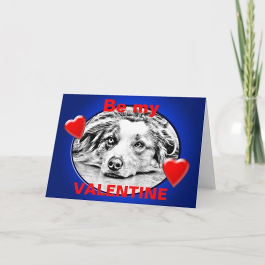 Australian Shepherd dog art Feiertagskarte (Vorderseite)