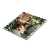 Australian Shepherd Dog Art Fliese (Seite)