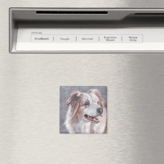 Australian Shepherd Dog Art Magnet (In Situ (Geschirrspüler))