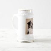 Australian Shepherd Dog Art Red Bierglas (Vorderseite Links)