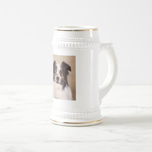 Australian Shepherd Dog Art Red Bierglas (VorderseiteRechts)