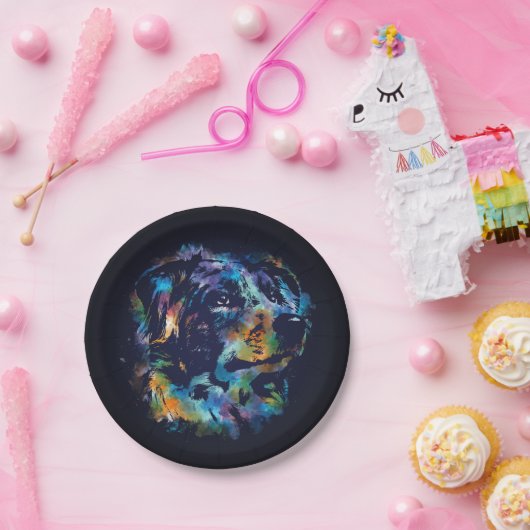 Australian Shepherd dog - Aussie Pappteller (Party)