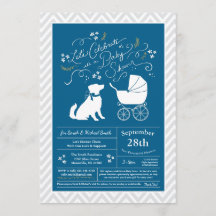 Australian Shepherd Dog Baby Shower Blue Boy