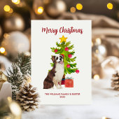 Australian Shepherd Dog Christmas Feiertagskarte