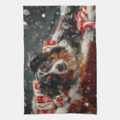 Australian Shepherd Dog Christmas Festive Geschirrtuch (Vertikal)