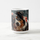 Australian Shepherd Dog Christmas Festive Kaffeetasse (Mittel)