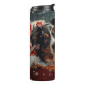 Australian Shepherd Dog Christmas Festive Thermosbecher (Nach links gedreht)