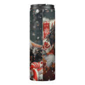 Australian Shepherd Dog Christmas Festive Thermosbecher (Rückseite)