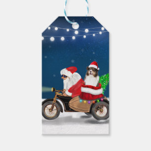 Australian Shepherd Dog Christmas Weihnachtsmann Geschenkanhänger