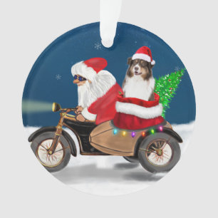 Australian Shepherd Dog Christmas Weihnachtsmann Ornament