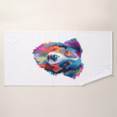 Australian Shepherd Dog Colorful Badehandtuch (Badehandtuch)