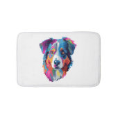 Australian Shepherd Dog Colorful Badematte (Vorderseite)