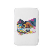 Australian Shepherd Dog Colorful Badematte (Vorderseite Vertikal)